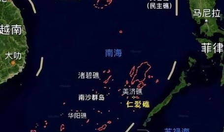 美济礁地图,南沙群岛中的璀璨明珠，中国南海战略要地”
